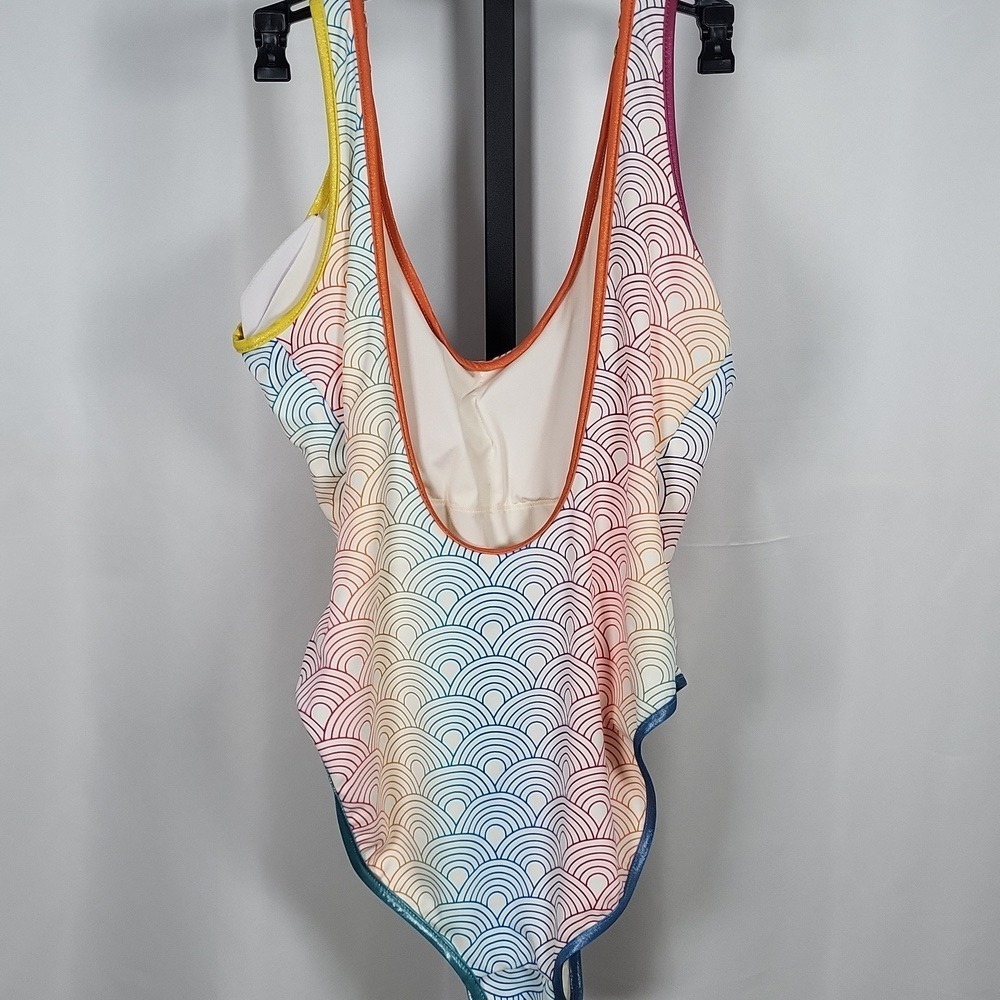 Kurt Geiger SouthBank Scoop Neck High Leg One Piece Swimsuit L NWT - Picture 9 of 10